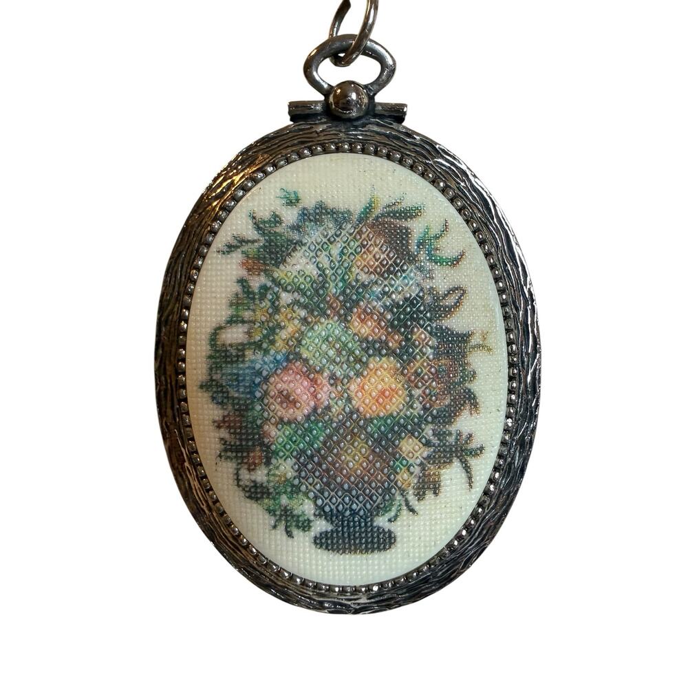 Sarah Coventry Country Floral Basket Necklace